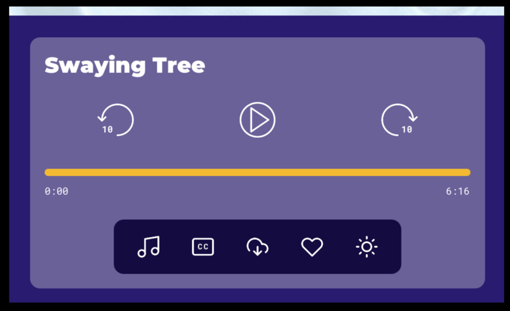 screenshot of Swaying Tree player.